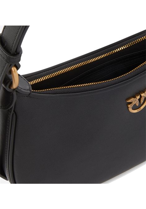 Borsa Pinko mini Love bag half moon simply nera logo love birds PINKO | Borse | 102790 A1YBZ99Q